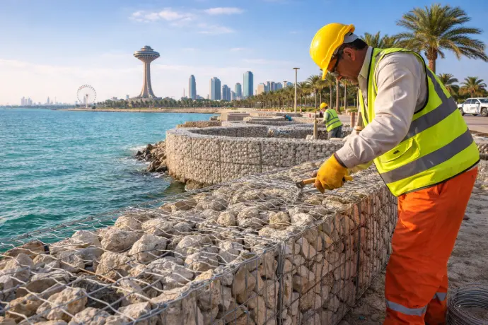 Building by the shoreline in Dammam