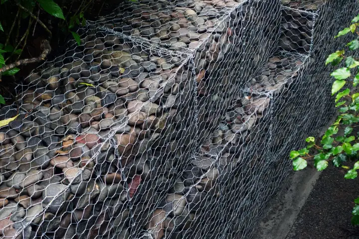 Gabion retaining wall in KSA