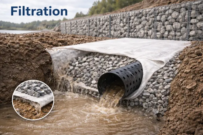 geo textile gabion filtration